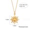 Stainless Steel Sun Charm Pendant Necklace